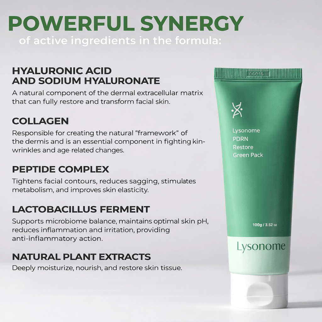Lysonome PDRN Restore Green Pack (Peel of mask)