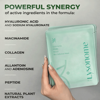 Lysonome PDRN Retain Bio-Cellulose Mask (Box Of 5 Sheets)