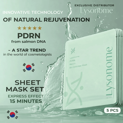 Lysonome PDRN Retain Bio-Cellulose Mask (Box Of 5 Sheets)
